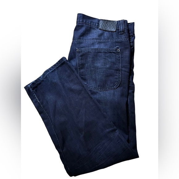 Marks And Spencers Autograph Dark Blue Jeans W38 L39 Straight Leg Slim Fit Mens - Picture 6 of 10